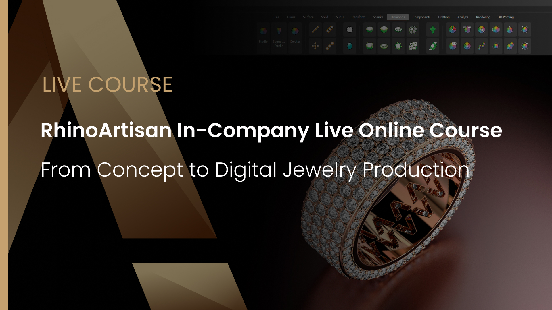 RhinoArtisan In-Company Live Online Course — From concept to digital jewelry production