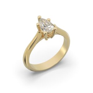 010 Solitare Basket Pear 0.75 ct