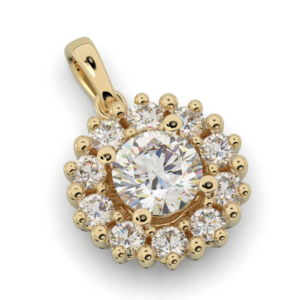 Cluster 003 Central stones 1.00 ct pendant with bail